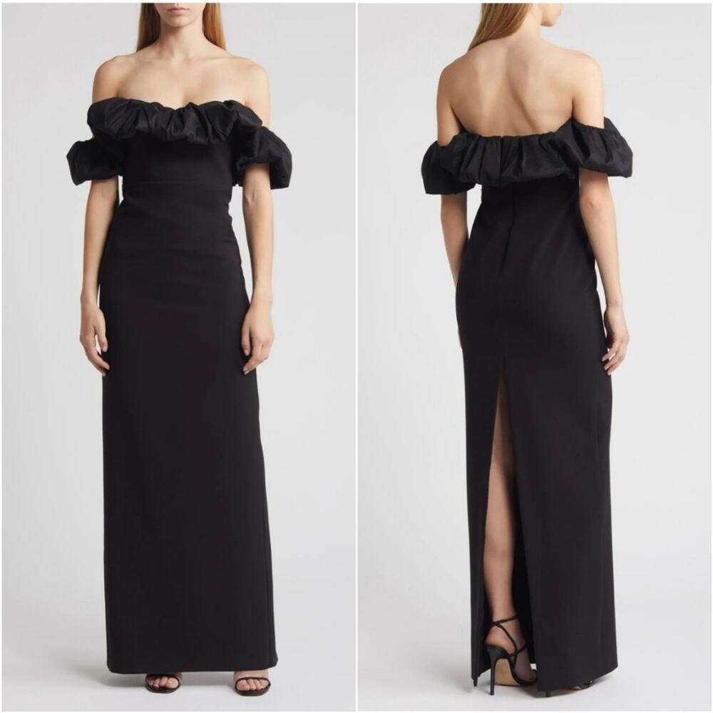 Likely Black Off-Shoulder Maxi Dress